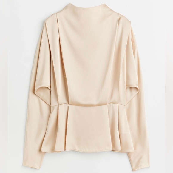 Ivory Peplum Style Blouse - Picture 2 of 8